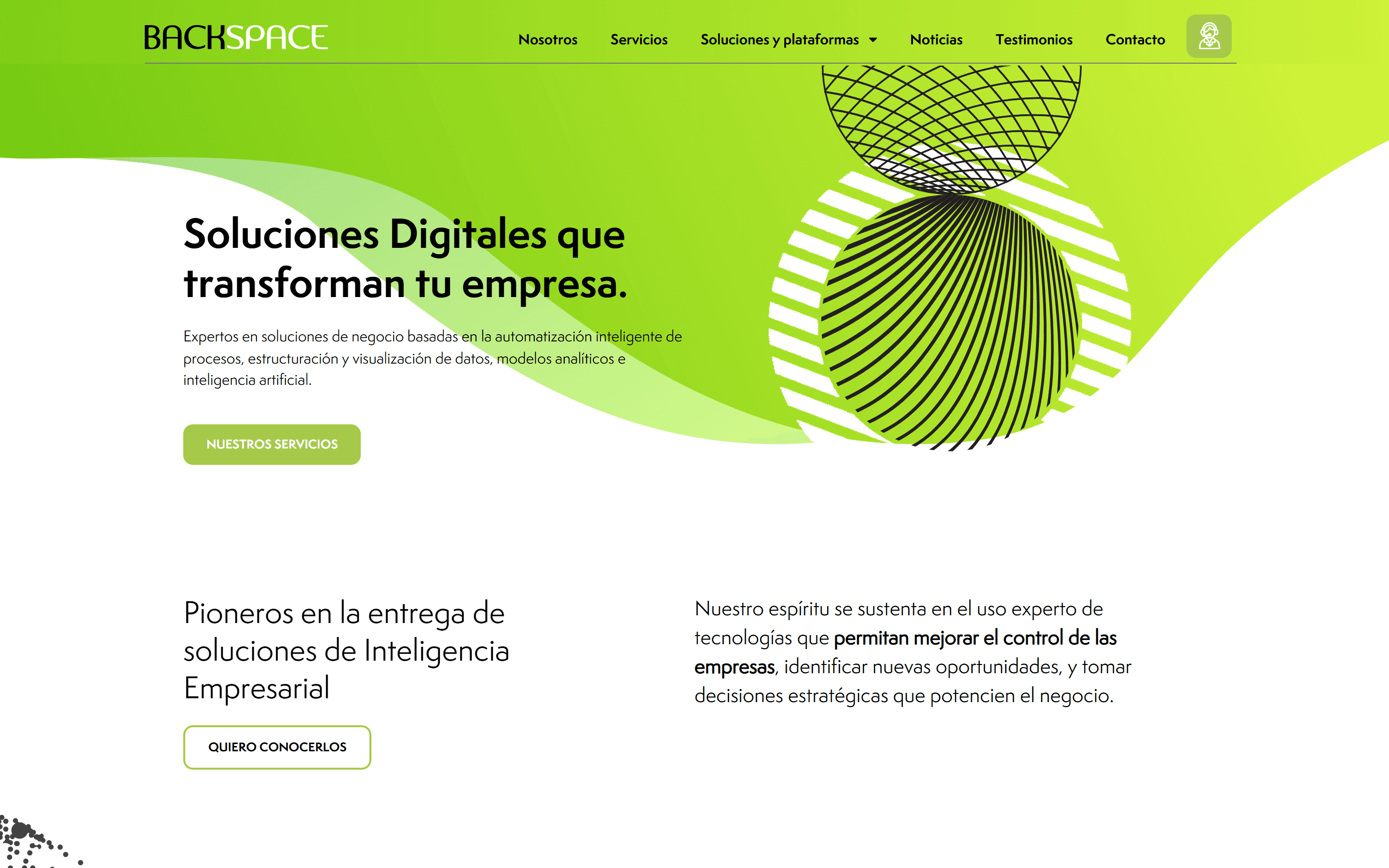 Sitio anterior de Backspace